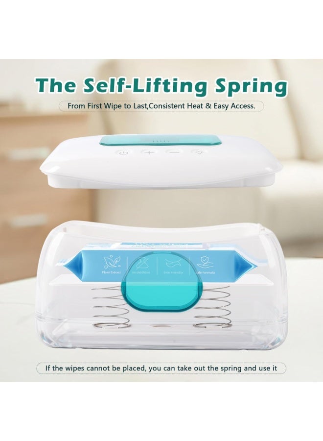 Gonice Baby Wipe Warmer with 16-Level Precision Heating, Portable USB-Powered Wet Wipe Warmer, Auto-Lift Spring Wet Wipes Dispenser, Gentle 45°-60° Diaper Wipes Warmer for Diaper Changes, Home & Travel Use - Image 4
